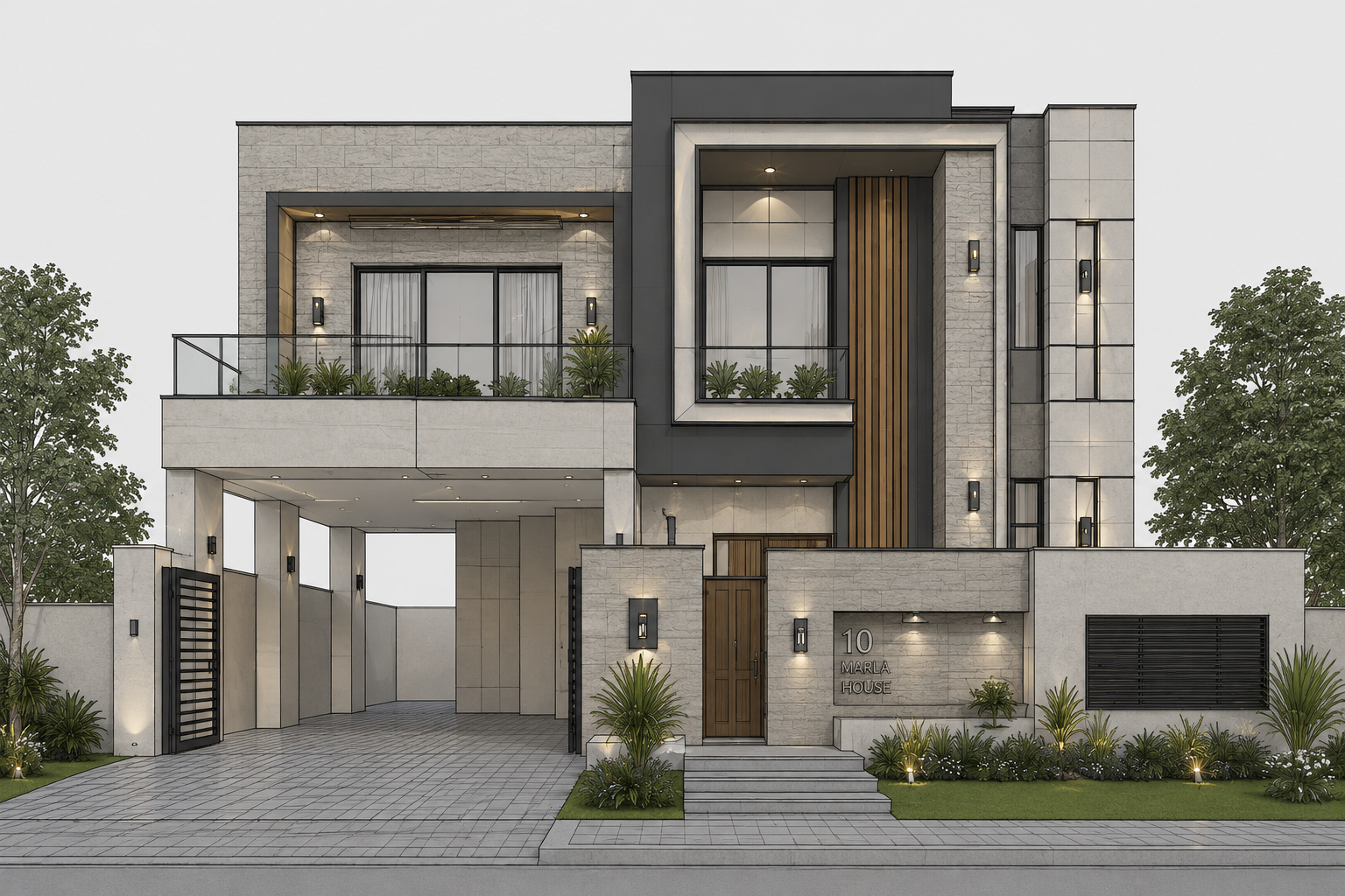 Modern Luxury House | 3D drawing